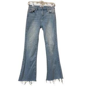 JBD Women's Blue Light Wash High Waisted Casual Wide Leg Denim Jeans Size 27